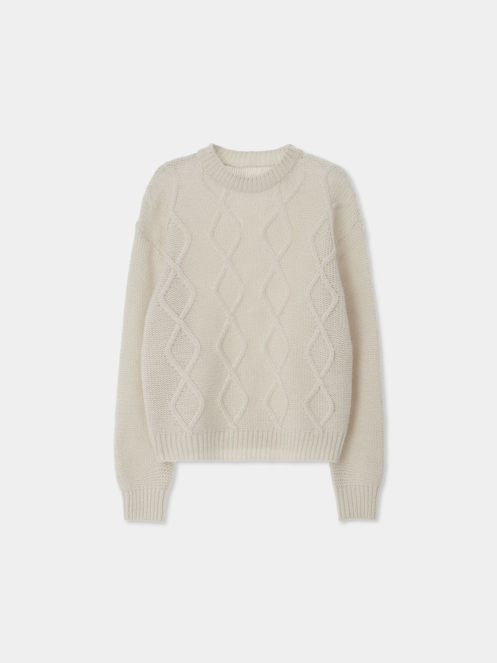Mohair Fisherman Sweater_Cream