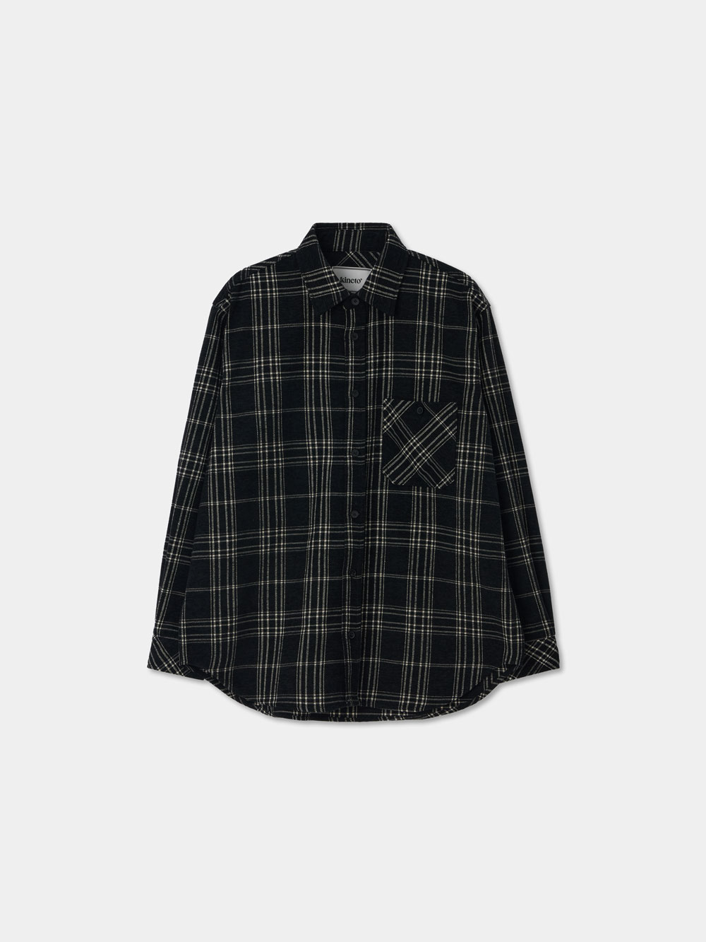 Jacquard Checked Pattern Shirt_Classic Black