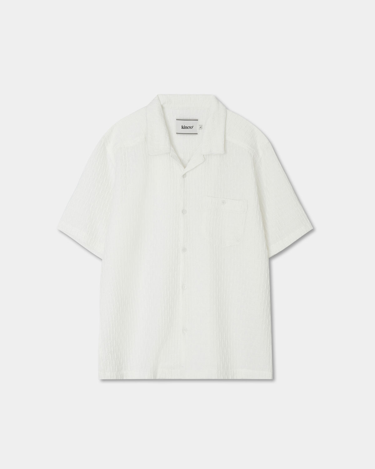 [Pre-Order] Wrikle Emboss Open Collar Shirt_White_예약 배송 05/10