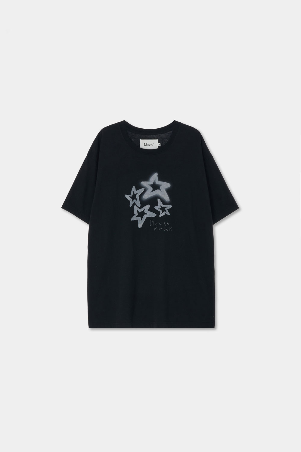 [Pre-Order] Star Shine Embo Print T-Shirt_Black_예약 배송 05/13
