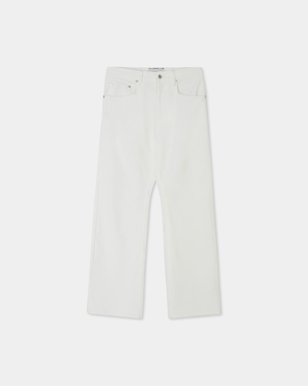 [Pre-Order] Wave Cutting Cotton Pants_White_예약 배송 05/17