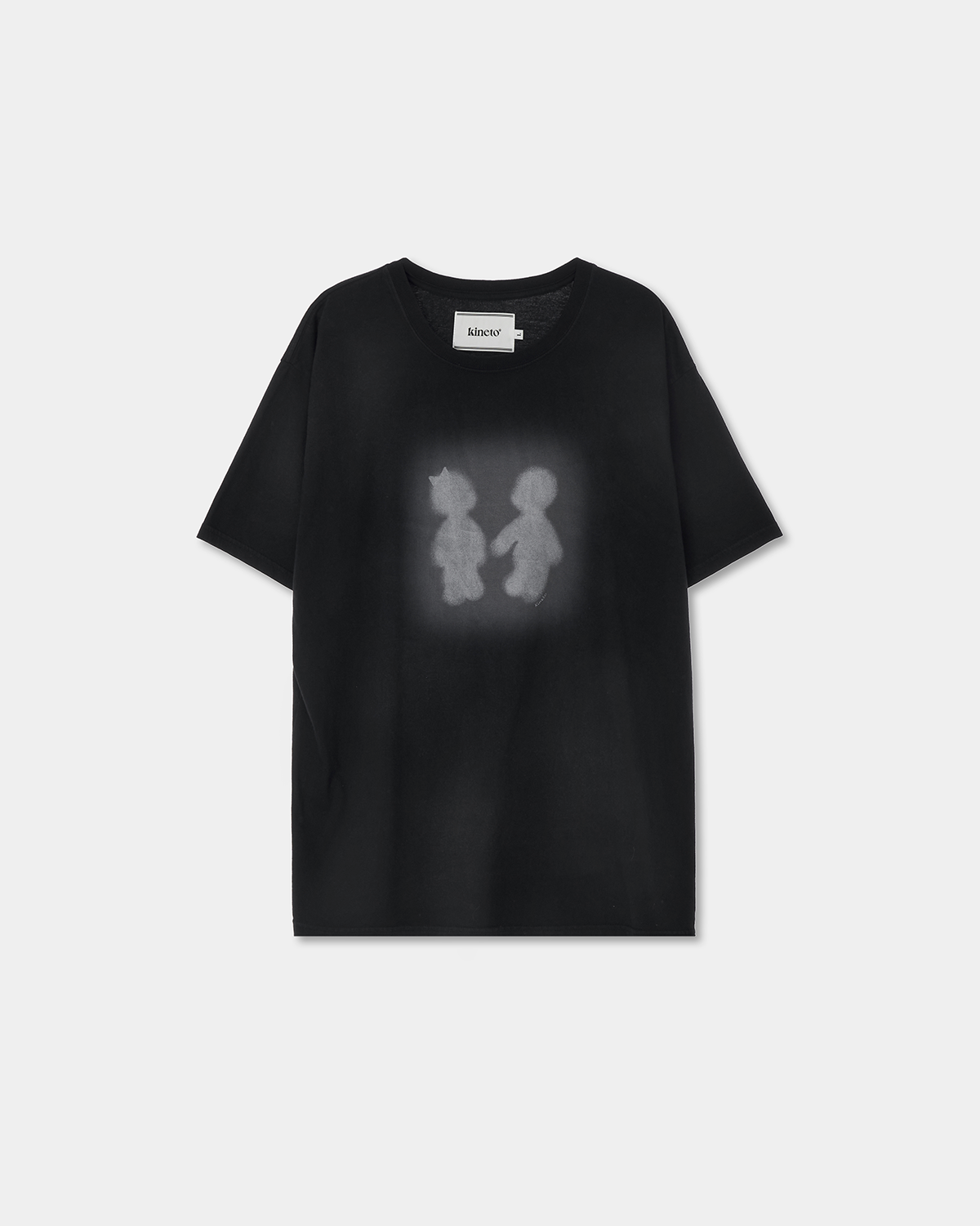 Sulfur Dyed Boy&amp;Girl Print T-Shirt_Dusty Black_W_예약 배송 05/13