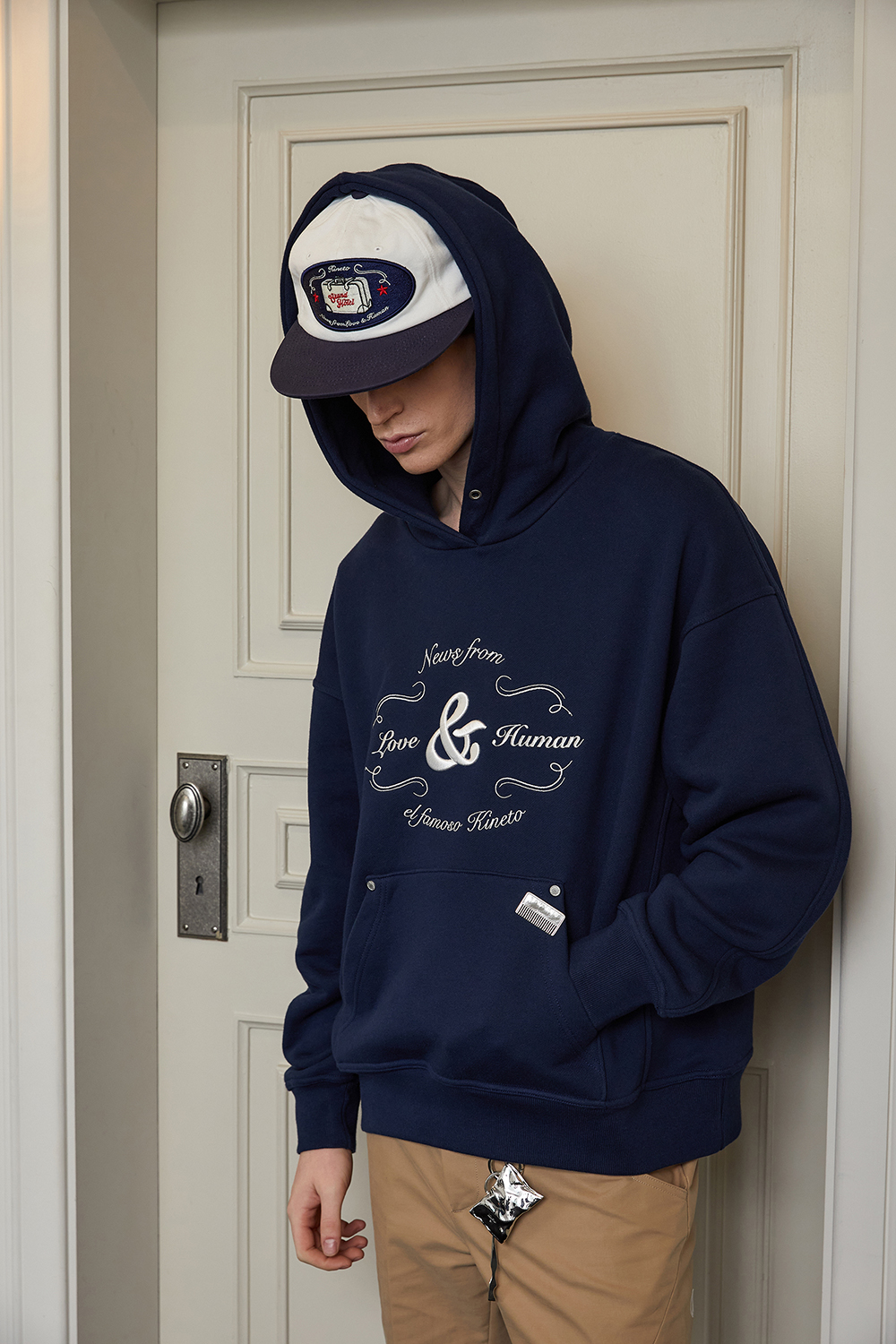 Classic Embroidery Hoodie_Classic Navy