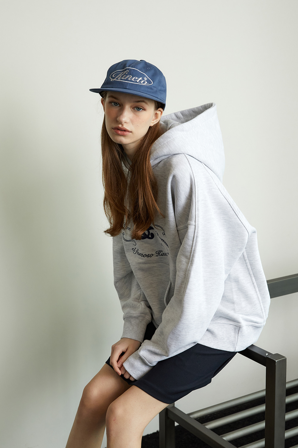 Classic Embroidery Hoodie_Bright Melange