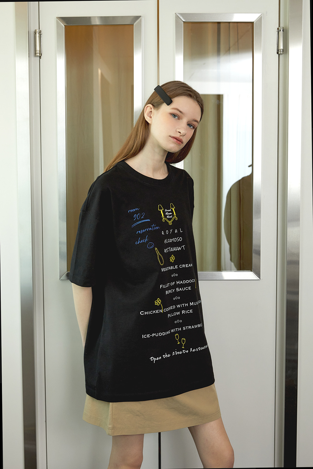 Room Service Menu T-Shirt_Deep Black